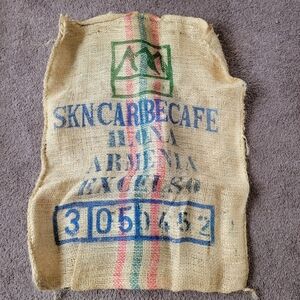 Vintage Burlap Coffee Sack Columbia Decor DIY Large 27" X 36"